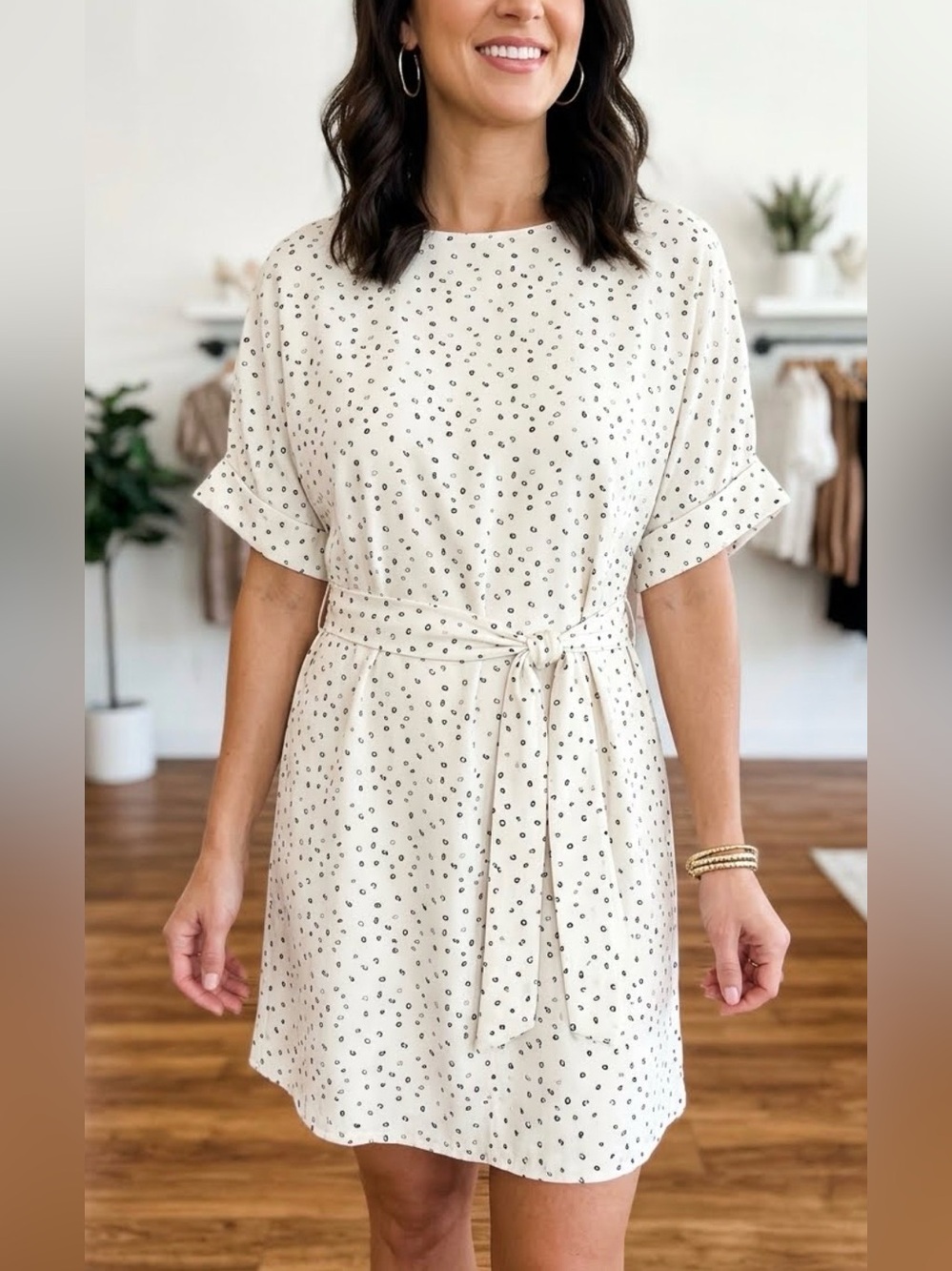 Worthington Cream Tie Front Sundress🌺Fri